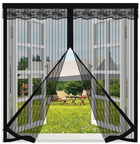 Zanzariere Magnetica per Finestre,110x175cm Tenda Zanzariere Magnetiche per Porte Finestre,Magneti Rete Anti Zanzare Insetti Traspirante,Facile da Installare Zanzariere Adesive per Finestre