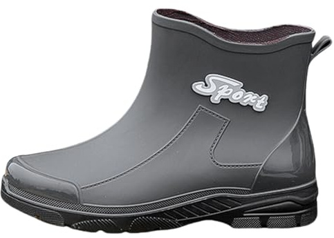 Gummistiefel Herren Kurz Regenstiefel Wasserdicht Halbstiefel Unisex Segelstiefel Plateau Regenstiefeletten Non-Slip Trekkingstiefel Verschleißfest Camping Wanderstiefel Angeln Gartenstiefel