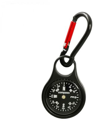 LifgWas Boussole avec Mousqueton, Coque en Alliage de Zinc Résistant, Porte-Clés pour Randonnée, Camping, Survivalisme - Mini Boussole Portable, Idée Cadeau pour Enfants et Adultes