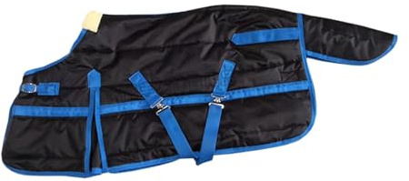 perfk Couverture pour Cheval imperméable Chaude et résistante à l'usure, Respirante et Pratique pour l'extérieur, 100cm