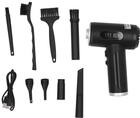 Jxngery Plumeau électrique 3 Vitesses réglable Maximum 50 000 TR/Min 6000 mAh Batterie Rechargeable Souffleur d'air sans Fil avec lumière LED