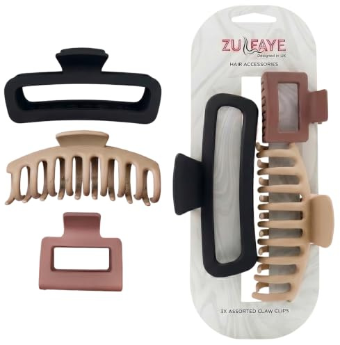 3 Assorted Claw clips for women - Hair Accessories for your daily hair do