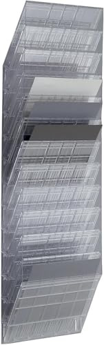 Durable 1709781400 broschyrställ vägg Flexiboxx 12, A4 liggande, 1 set, transparent