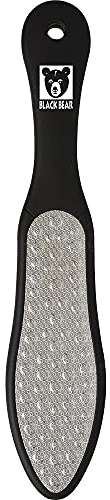 ForPro Black Bear Stainless Steel Pedicure File, Callus Remover Foot File, Double-Sided Professional Quality Tool for Heels and Feet, 10.5’’ L