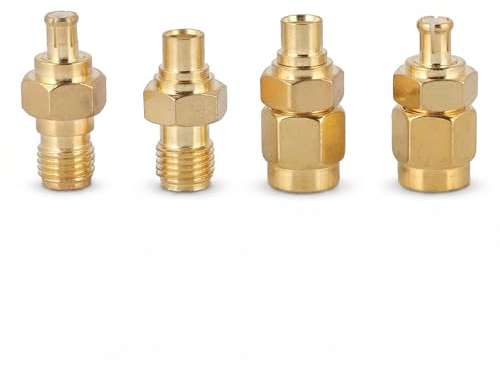 Bewinner 4 pezzi Ottone nichelato MMCX a SMA Adattatore per radio - MMCX maschio a SMA maschio, MMCX femmina a SMA femmina, MMCX maschio a SMA femmina, MMCX femmina a SMA maschio