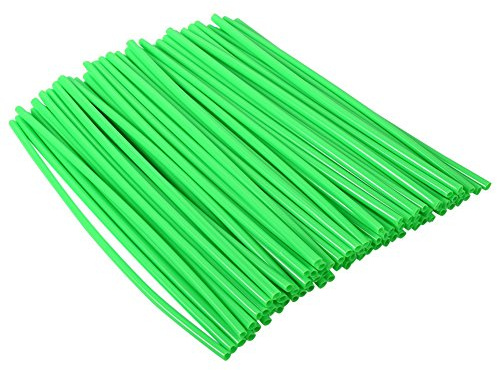 72 pcs Bike Spoke Reflector Cycling Reflective Clips Universal Motocross Wheel Rim Spoke Cover Off Road Motorcycle Wraps Kit (Green)