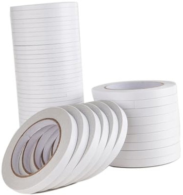 FOMIYES Double Sided Tape for Crafts and Scrapbooking, 10 Pieces, White Hot-melt Adhesive, Easy to Use, Strong Double-sided Adhesion, for Office and Creative Projects