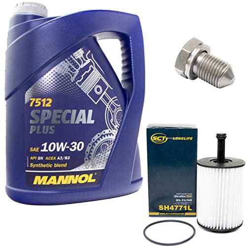 Motoröl Set Special Plus 10W-30 API SN 5 Liter + Ölfilter SH4771L + Ölablassschraube 15374
