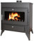 EIDER BIOMASA Estufa de Leña 17,05Kw - Compacta 84x51x66cm - Bajo Consumo - Hierro Fundido - Cámara Grande para Troncos Grandes - hasta 297m3 - Eficiencia Energética Clase A - Visión del Fuego