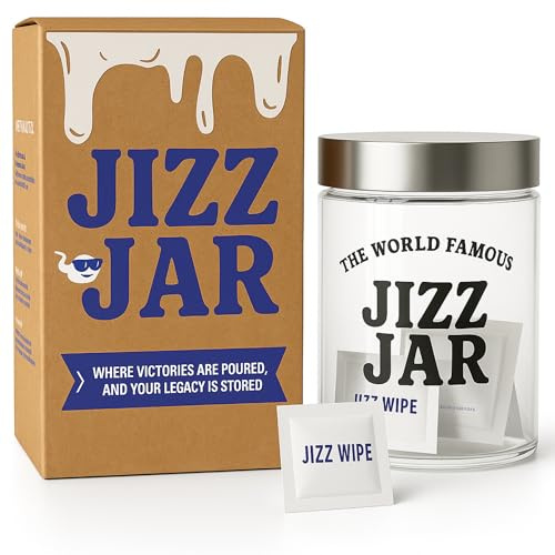 BEARDSHADE Gag Gift Jar (14 FL.Oz) with Wipes, Bonus Cut-Outs in Hilarious Giftable Box, White Elephant Inappropriate Gag Gifts for Men, Adult Prank Gift Ideas for Boyfriend, Husband, & More.