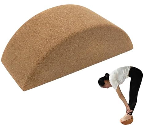 Yoga-Block im -Design, Yoga-Stein aus, rutschfeste Yoga-Blöcke, robuster Trainings-Korkblock 24 x 10 x 8,5 cm für drinnen, draußen, Studio, Terrasse, Garten, Holzfarbe