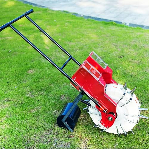 WTTTTW Spandiconcime per seminatrici da Giardino, seminatrice da Giardino a Spinta Manuale e applicatore di fertilizzanti, seminatrice per seminatrici di Mais a filari,6 Mouths