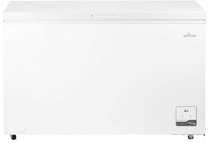 Willow W380CFW 380L Freestanding Chest Freezer with Removable Storage Baskets, Electronic Thermostat, 4* Freezer Rating, Low Noise, Garage Safe - White