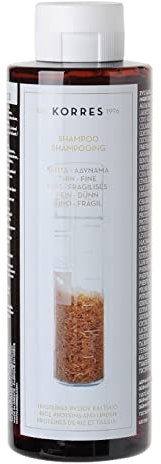 KORRES Rice Proteins und Linden Shampoo für feines Haar, silikon- und parabenfrei, 250 ml