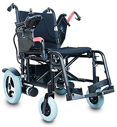 SLRMKK Sedia a rotelle Pieghevole Portatile, Pieghevole Sedia a rotelle elettrica Portatile Pieghevole per disabili Disabilità del Veicolo Elettrico Riabilitazione per Sedia a rotelle Aiuto piegh