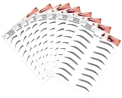 9 Blätter 3D Augenbrauen Tattoo Augenbrauen Transfer Aufkleber | Wasserdichte Augenbrauen Tätowierungen,Natur Sticker Langhaltend,Pflege Formung Aufkleber im Bogenstil für Frauen 81 Paare