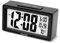 Sharp Alarm Clock with Indoor Temperature, Nightlight, Calendar, Battery Operated Digital Small Clock for Bedrooms or Travel, Black