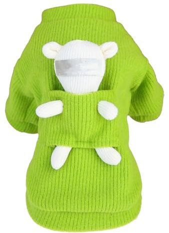 Gavigain Hundepullover, warme Wolle, Bären-Design, gemütliche -Winter-Kleidung für kleine, mittelgroße und große Hunde, Katzen, Teddy, Bichon Frisé, bequem, einfaches An- und (XL)