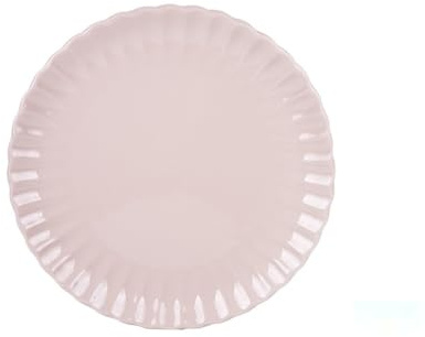 vajilla - set de 16 piezas de porcelana en relieve, color rosa nude, esmaltado, ideal para ocasiones especiales y uso diario.