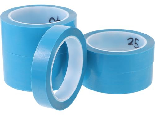 TOBBOMEY 5 Rollos Cinta de Enmascarar para Pintura de Coches Cintas Pet Resistentes al Calor Adhesivo Fino para Carrocería y Proyectos DIY Variados Color Aleatorio