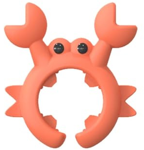 Lot de 2 repose-ustensiles en silicone en forme de crabe – Support anti-débordement pour louche et spatule pour gadgets de cuisine (rouge)