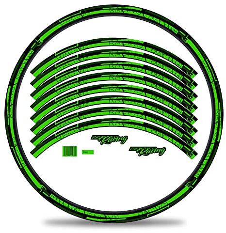Finest Folia 16-teiliges Set Felgenrandaufkleber Sticker für Fahrrad Felgen im Streifen Stripes Design Komplett Set für 27 29 für Ebike Rennrad Mountainbike MTB Laufrad