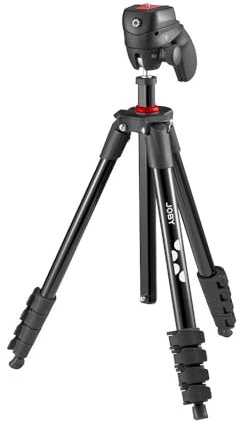 JOBY Compact Action 61/155cm DSLR Tripod,1.5kg/3.3lb Capacity, Lightweight Aluminium Camera Tripod with Ball Head, 1/4 Quick Release Mount, Carrying Bag, for CSC, Mirrorless Cameras, Photo and Video