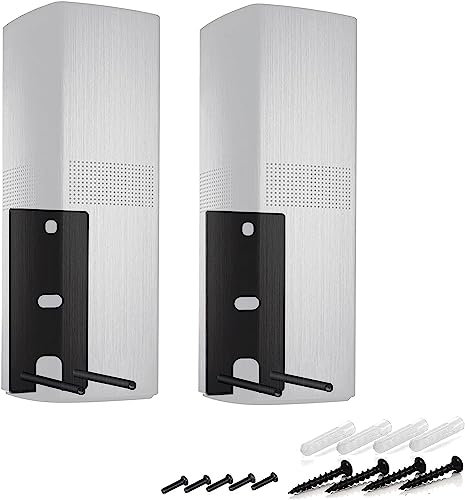 Aokicase Compatible with Bose Lifestyle 650/700 Holder Wall Mount Bose Lifestyle 650/700 Stand Bracket Accessories with Integrated Cable Management, Speaker Accessories Rack (Black) 2 Pieces