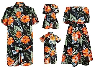 Yming Papa und ich passende Outfits Vater Sohn 2-teilige Sommer Urlaub Baumwolle Leinen Hemd und Mini Shorts Set Schwarz 2 Jahre