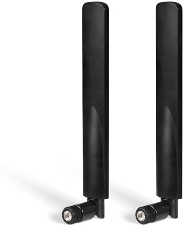 Superbat WiFi med dubbla band 2,4 GHz 5,8 GHz 6 dBi RP-SMA kontaktantenn (2-pack) för WLAN-router