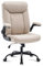 MZLEE Ergonomischer Bürostuhl Computerstuhl Schreibtischstuhl Drehbarer Arbeitsstuhl mit hochklappbarer Armlehne, höhenverstellbar, Bequem für Büro Heim Gaming (Beige Stoff)
