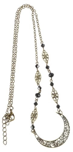 FRCOLOR Mond Hexenhut Kopfbedeckung Gothic Kristall Kette Damen Vintage Kette Accessoire Für Stil