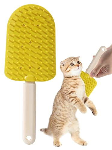 Katzenpflege Kamm | Katzenhaarkamm | Sanftes Entfilzungswerkzeug Mit Ergonomischem Rutschfestem Griff Und Eiscreme-Design Bürste Für Welpen Haushalte Salons