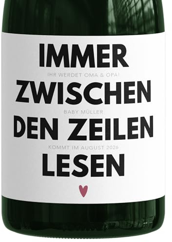 Ihr werdet Oma und Opa Sektetiketten personalisiert zum Schwangerschaft verkünden Großeltern Flaschenetiketten Sekt Geschenk Etiketten 2 Stück | 9x13 cm