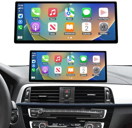Road Top 12.3 Inch Ultra-Narrow CarPlay Screen for BMW 1 Series F20 F21 & 2 Series F22 (2017-2019) with EVO System, Wireless CarPlay Android Auto MirrorLink Car Radio Touchscreen Stereo Upgrade