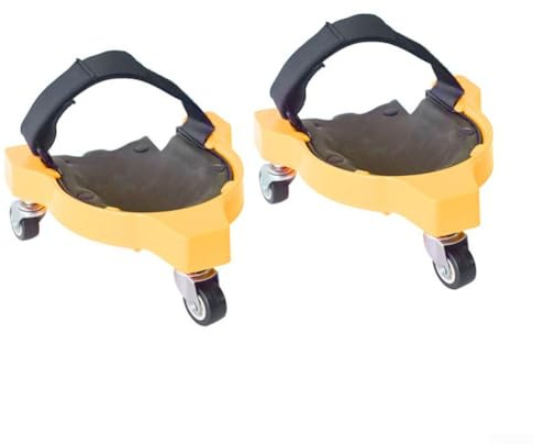 Genouillère roulante à 360 degrés avec mousse pour installation au sol, peinture et jardinage, rouge, jaune ou noir (jaune)