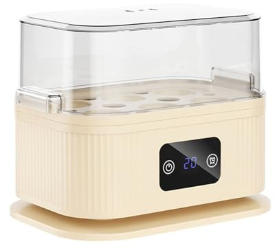 Kertaym Eierkocher Testsieger für 1-7 Eier, Sprechender Egg Cooker mit Computergesteuerung & LED Touchscreen, BPA-frei 350W Gelb (A)