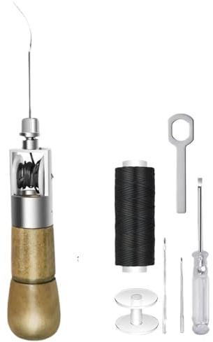 WENYOG Punteruolo per Cucire Set punteruolo da Cucito Professionale in Pelle, Strumento for Cucire rapido for Macchina da Cucire, Adatto for riparazioni Fatte a Mano Fai-da-Te