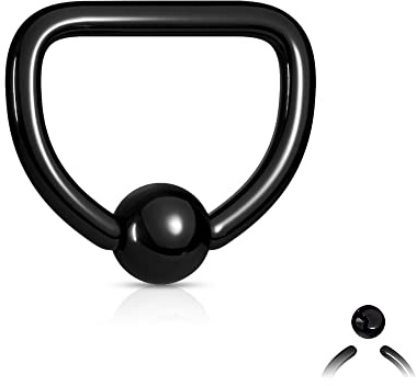 Treuheld® Halbrundes Klemmkugelring Piercing/BCR | 4 Farben