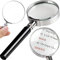 Retoo Grande loupe de Lecture en Verre pour Livres scientifiques journaux Lecture Insectes Passe-Temps Observation de qualité supérieure Grossissement 3X Loupe de Poche légère pour la Lecture