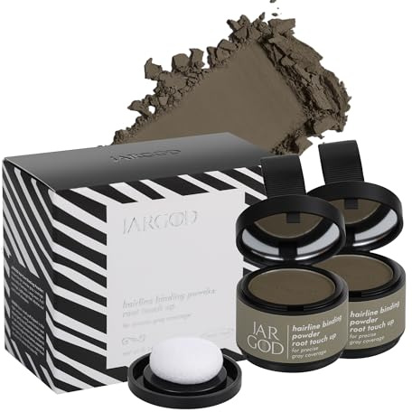Hairline Powder Instant Gray Coverage Hair Color for Roots and Highlights for Women & Men (0.14 Ounce (Pack of 2), Medium Brown)