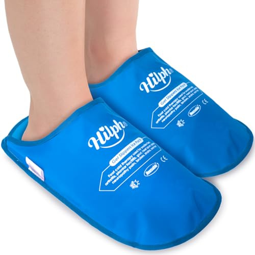 Hilph 1 Paar Gel-Kühlschuhe für Füße & Chemotherapie, Kühl-Slipper