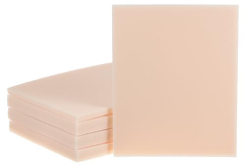 QUARKZMAN 8 Stück Schleifschwamm 500-600 Körnung Doppelseitiges Schleifpapier, 110X140mm Wiederverwendbares Nass- und Trockenschleifpad für Lackreparatur und Modellschichtung, Beige
