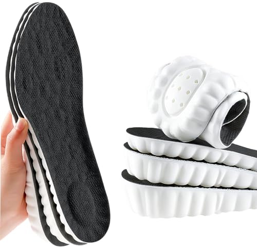 Cashlander höjdökning innersulor mjuka minnesskum skor innersulor för män och kvinnor, bekväma hällyft innersulor, andningsbara, stötdämpning, hälkudde (svart 2,5 cm, 7-9,5 UK)