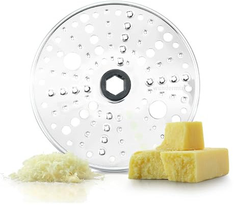 Wundermix - Parmesanscheibe für WunderSlicer Gemüseschneider • Parmesanreibe für Thermomix & Monsieur Cuisine • Parmesan und Käse reiben mit Küchenmaschine • Thermomix & MC Zubehör