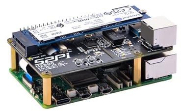GeeekPi W01 U2500 USB 2.5G Ethernet M.2 NVMe M-Key SSD Shield für Raspberry Pi 5, M.2 PCIe auf NVMe SSD Shield für Raspberry Pi 5