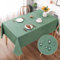 AooHome Tischdecke Abwaschbar, Grün Tischdecken 130x160cm Leinen-Optik Tischtuch aus Polyester Wasserabweisend mit Lotuseffekt, Dauerhaft Kratzfest für Wohnzimmer, Esszimmer, Balkon, Garten