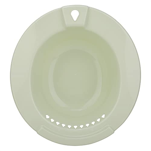 Sitzbad, Sitzbad für die Toilette, PP-Material, kein hockender Toilettensitz, geeignet für schwangere Frauen, ältere Menschen und Menschen mit Hämorrhoiden. (Green)