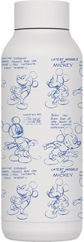 QUOKKA SOLID X DISNEY | BOTELLA TÉRMICA DE ACERO INOXIDABLE DOBLE PARED | MICKEY SKETCH