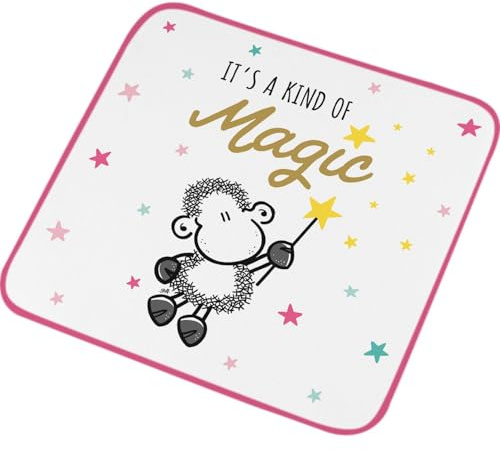 Sheepworld 74383 - Asciugamano magico con motivo magico, piccolo asciugamano per ospiti, in forma pressata, 30 cm x 30 cm, in cotone, regalo, divertente sorpresa